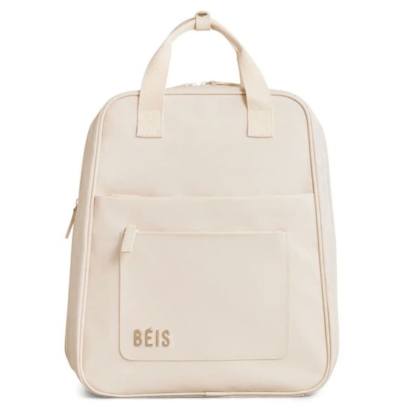 NWT BEIS The Expandable Backpack - Recycled Collection in BEIGE - Picture 2 of 10
